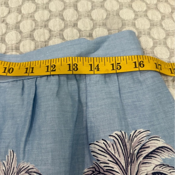 J. Crew Linen Skirt, Palm Tree Pattern, Size 10 - Picture 8 of 11